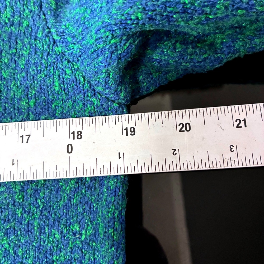J. Jill Crewneck Blue Green Sweater Tunic Front Pocket Women Size S - Picture 6 of 7